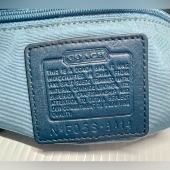 Coach SoHo Hobo Shoulder Bag Blue Suede Vintage 2005 w/fringe tassel style #8A14 - Picture 11 of 13